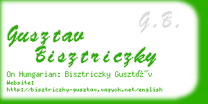 gusztav bisztriczky business card